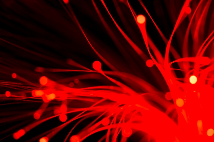 Photo gratuit beau détail de fibre optique