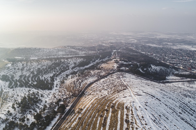 Beau drone aérien tourné