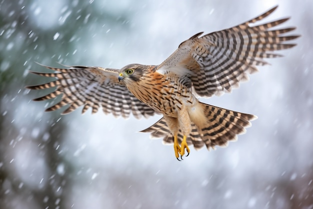 Photo gratuite le beau faucon dans la nature