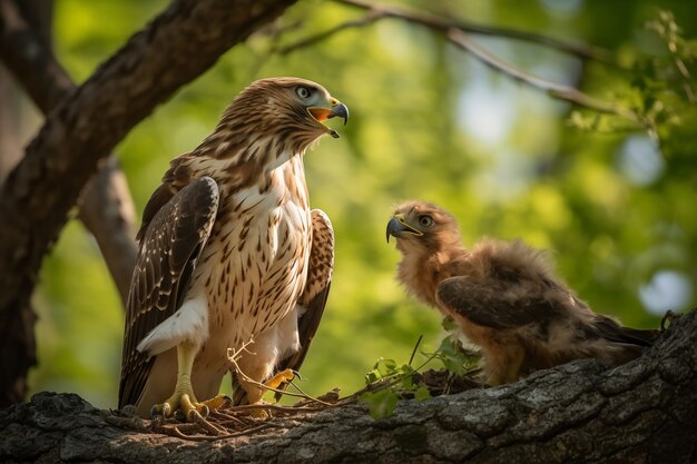 Le beau faucon dans la nature