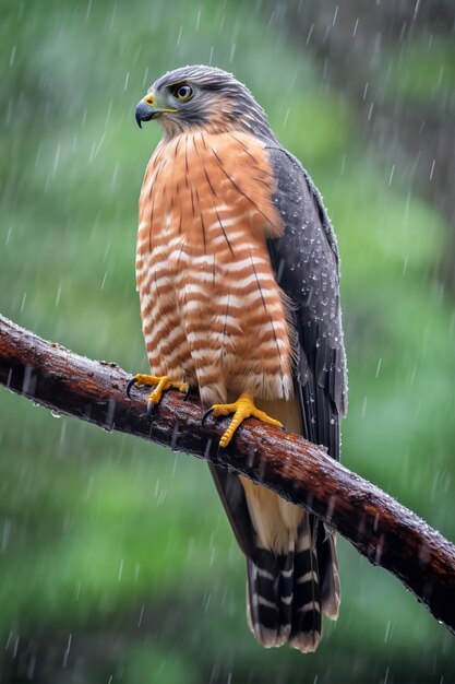 Le beau faucon dans la nature