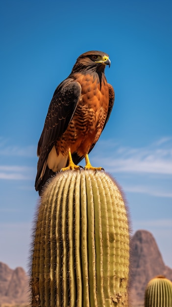 Photo gratuite le beau faucon dans la nature