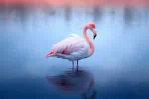Photo gratuite beau flamant rose dans le lac