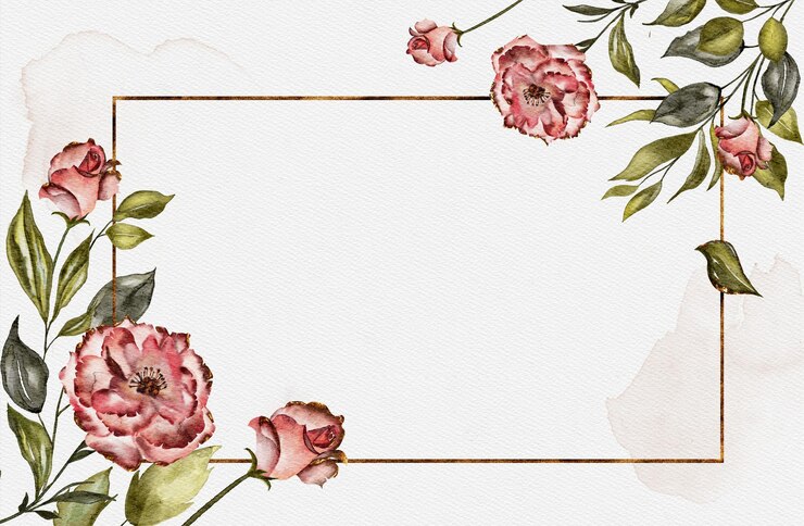 Photo gratuit beau fond de cadre floral aquarelle