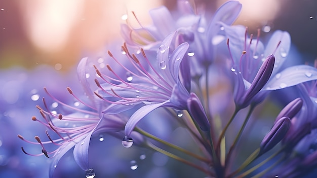 Beau fond d'écran avec des fleurs violettes