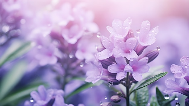 Beau fond d'écran avec des fleurs violettes