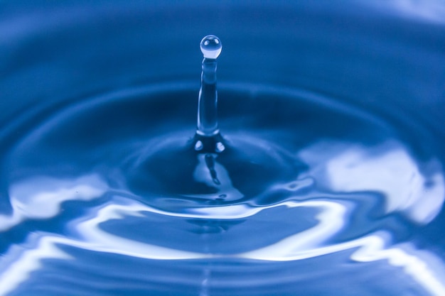 Beau fond d'écran de goutte tombant sur l'eau et faisant des ondulations