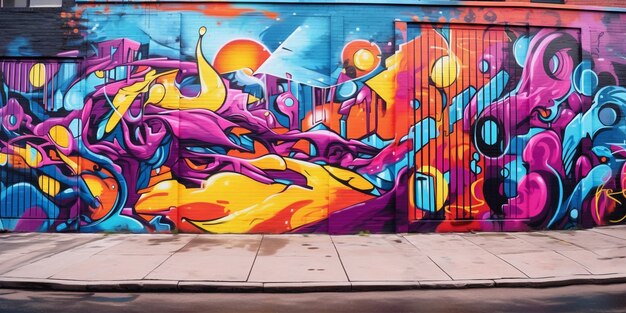 Beau graffiti sur le bâtiment