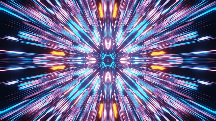 Photo gratuit beau motif de mandala abstrait vif pour le fond avec des couleurs bleues, orange et roses
