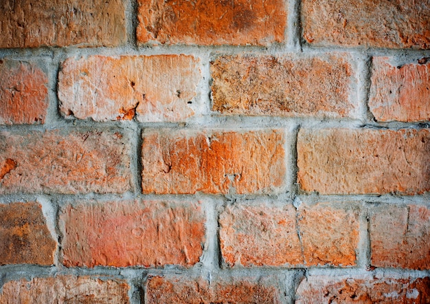 Beau mur de briques texturées classique