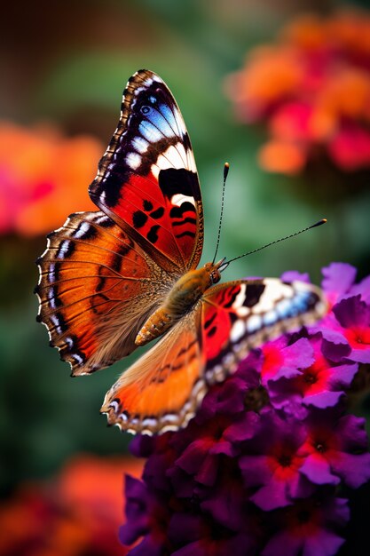 Beau papillon dans la nature