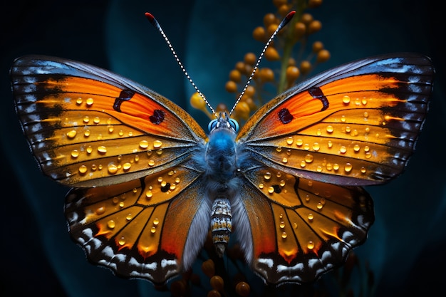Beau papillon dans la nature