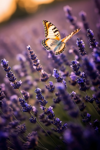 Beau papillon dans la nature