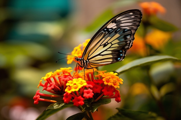 Beau papillon dans la nature