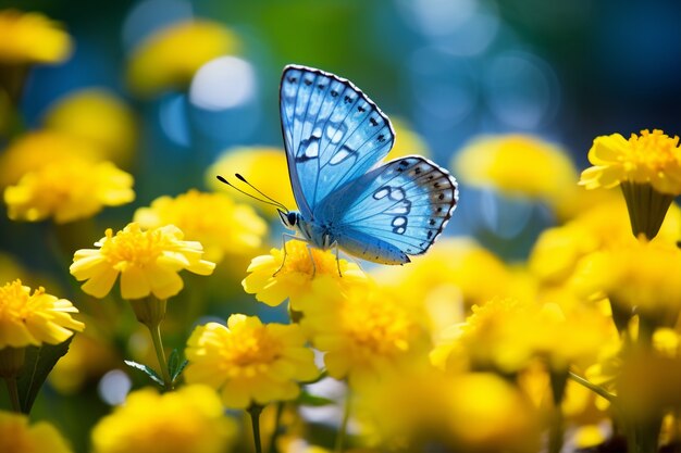 Beau papillon dans la nature