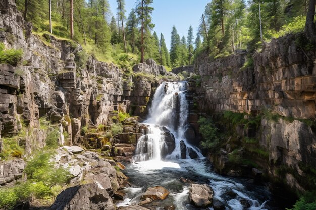 Beau paysage de cascade