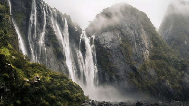 Photo gratuite beau paysage de cascade