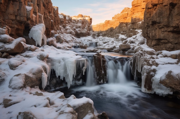 Photo gratuite beau paysage de cascade