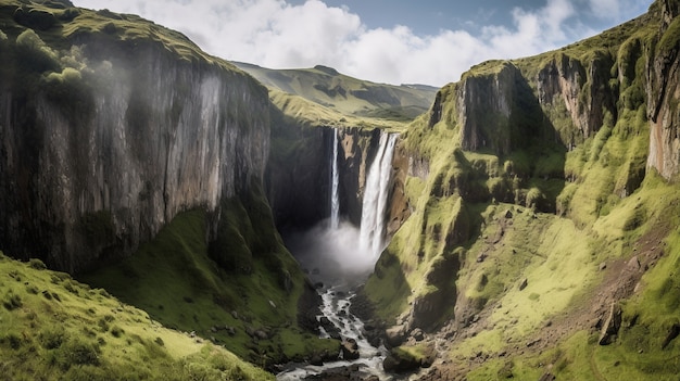 Photo gratuite beau paysage de cascade