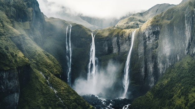 Beau paysage de cascade