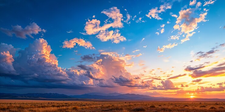Photo gratuit un beau paysage avec un ciel bleu