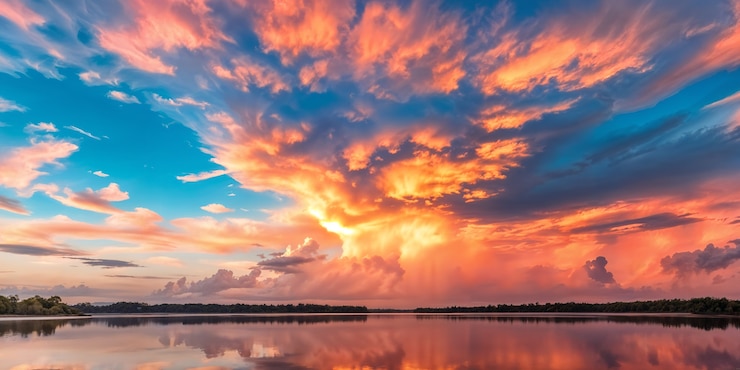 Photo gratuit un beau paysage avec un ciel bleu