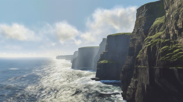 Photo gratuite beau paysage de falaise