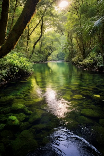 Photo gratuite un beau paysage forestier