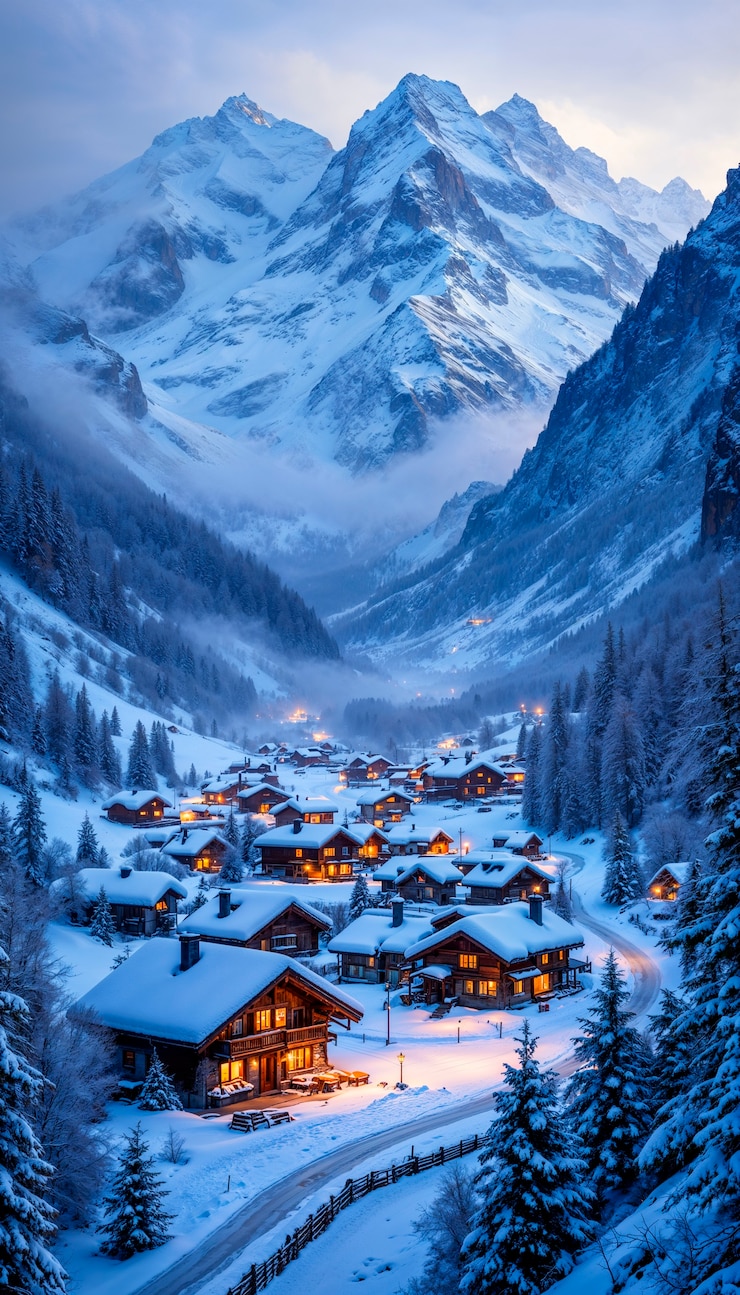 Photo gratuit le beau paysage d'hiver