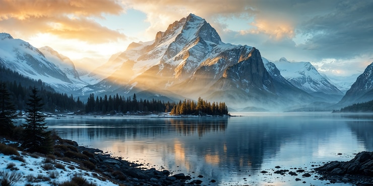Photo gratuit le beau paysage d'hiver