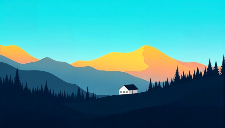 Photo gratuit un beau paysage minimaliste