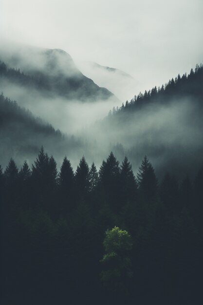 Beau paysage de nature avec des montagnes