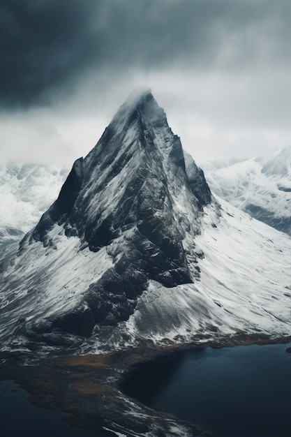 Photo gratuite beau paysage de nature avec des montagnes