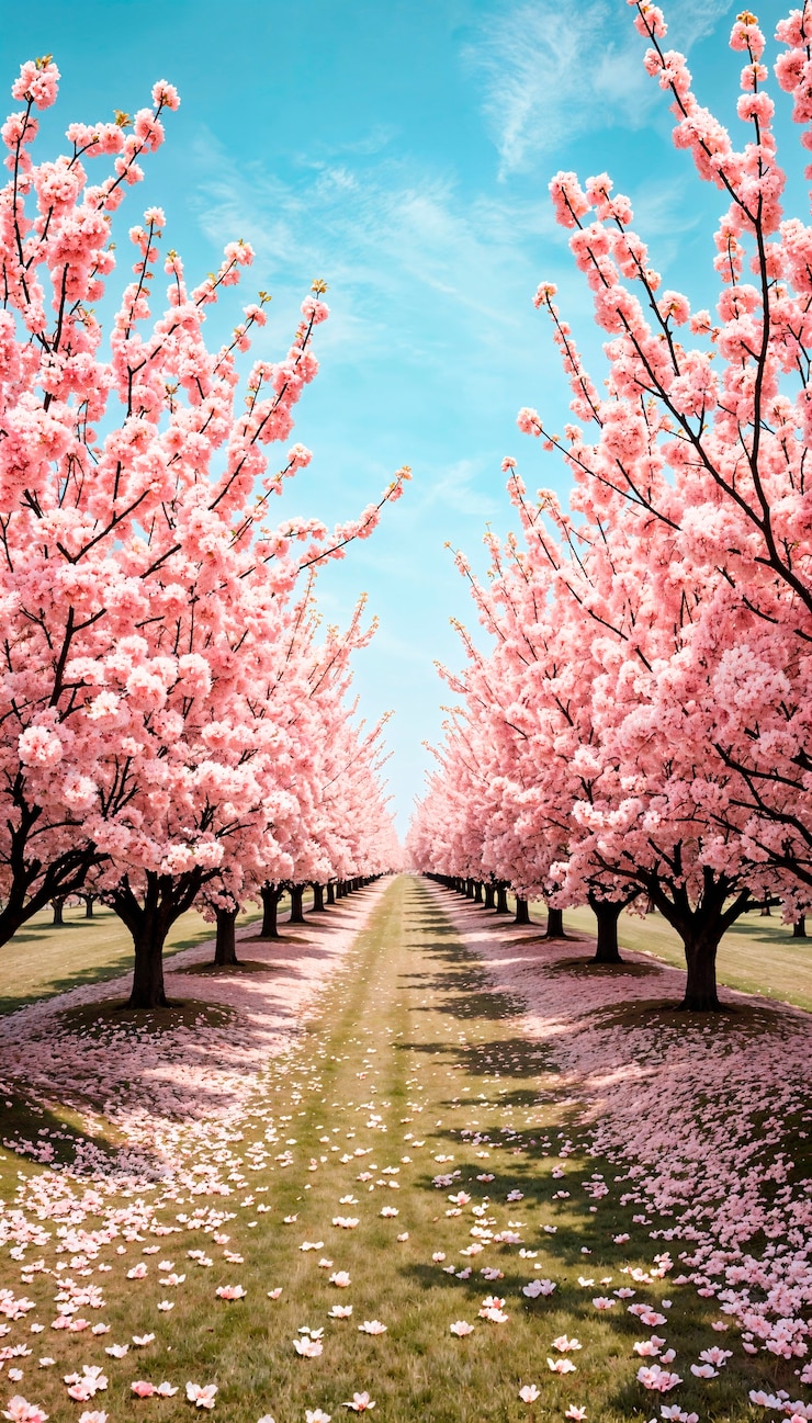 Photo gratuit beau paysage de printemps avec des fleurs en fleurs