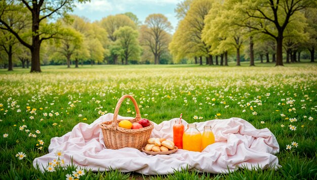Beau paysage de printemps avec des fleurs en fleurs