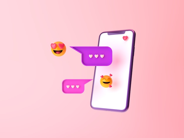 Beau rendu du concept d'application de rencontres