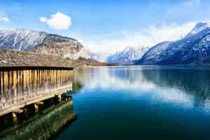 Photo gratuite beau village de hallstatt sur le lac hallstatt en autriche