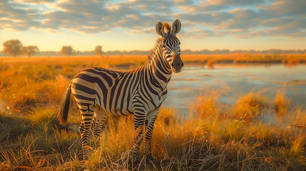 Le beau zèbre dans la nature
