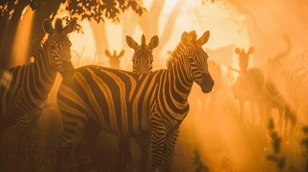 Le beau zèbre dans la nature