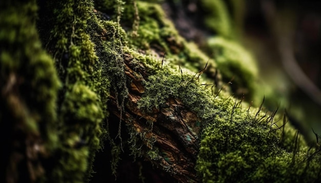 Photo gratuite beauté de la croissance de la forêt verte dans les modèles naturels générés par l'ia