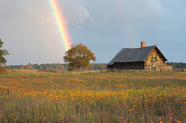 Photo gratuite beautiful rainbow in nature