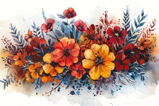 Photo gratuite beautiful watercolor floral arrangement