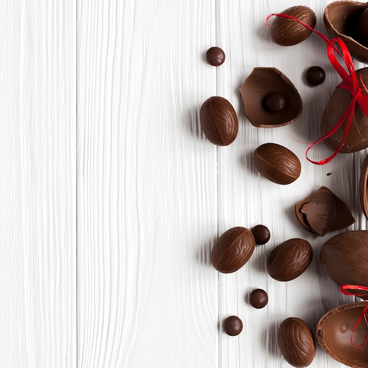 Photo gratuit beaux œufs en chocolat