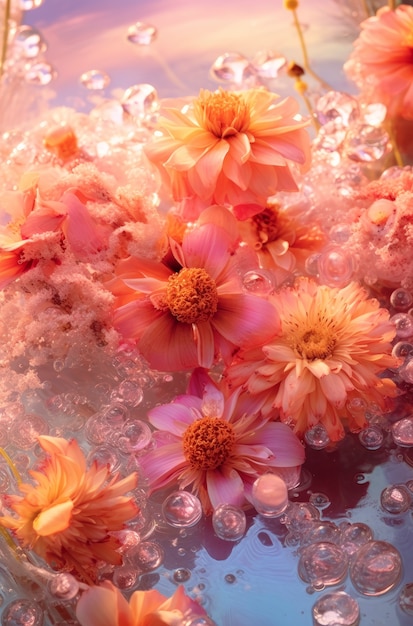 Beaux papiers peints avec des fleurs de printemps