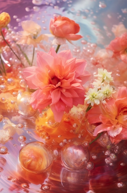 Photo gratuite beaux papiers peints avec des fleurs de printemps