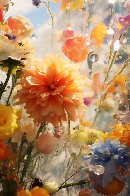 Photo gratuite beaux papiers peints avec des fleurs de printemps