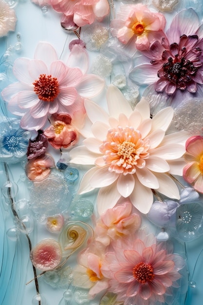 Beaux papiers peints avec des fleurs de printemps