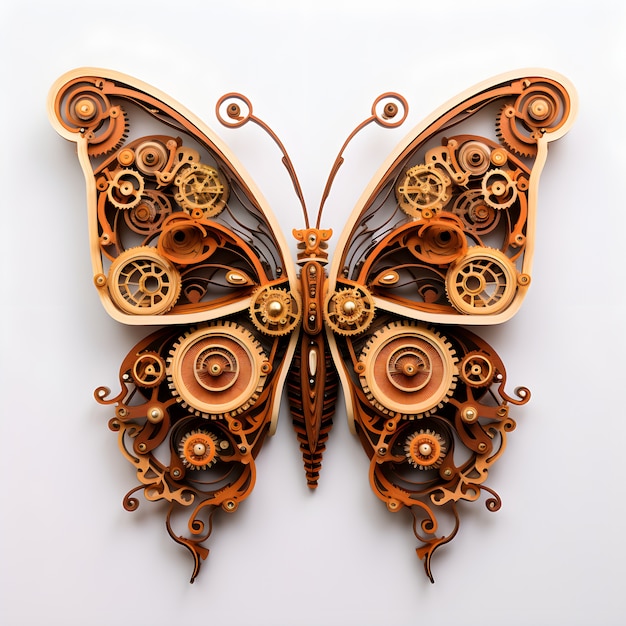 Beaux papillons avec des dessins détaillés