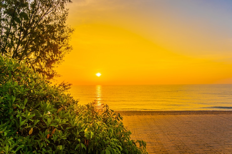 Photo gratuit beaux paysages de la mer et de l'océan pour les voyages de loisirs et les vacances