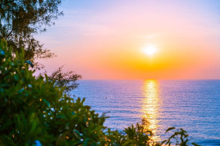 Photo gratuit beaux paysages de la mer et de l'océan pour les voyages de loisirs et les vacances